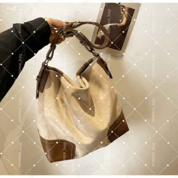 Designer Luxury Bag Vintage Suede Large-Capacity Bag New Style Autumn And Winter Women's Bag Messenger Bag with reinforced edges Popular Commuter Tote Bag
