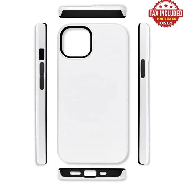 Blank Sublimation 2 in 1 Phone Case for iPhone 17 Air 17 Pro Max 16 15 Plus 14 13 12 Mini 11 X Xr Xs Max Hybrid Phone Case