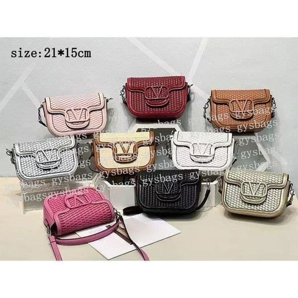 Fashion designer crossbody dinner bag single shoulder woven style small square bag fashionable handheld makeup bags 2025