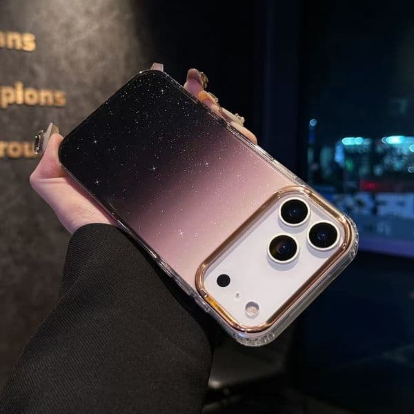Iphone 17 case Suitable for Apple 17 Pro Max Phone Case iPhone 16 Gradient Two-tone Starry Sky Glitter 15 Transparent High-end Feel 13 free shipping