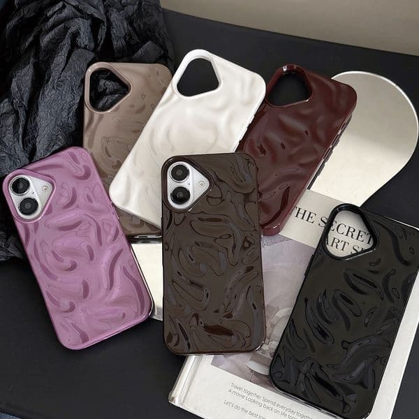 Niche Design phone case Three-Dimensional Pattern Compatible with iPhone 16 Pro Max Apple 17 Phone Case 14/15 Silicone Case free shipping