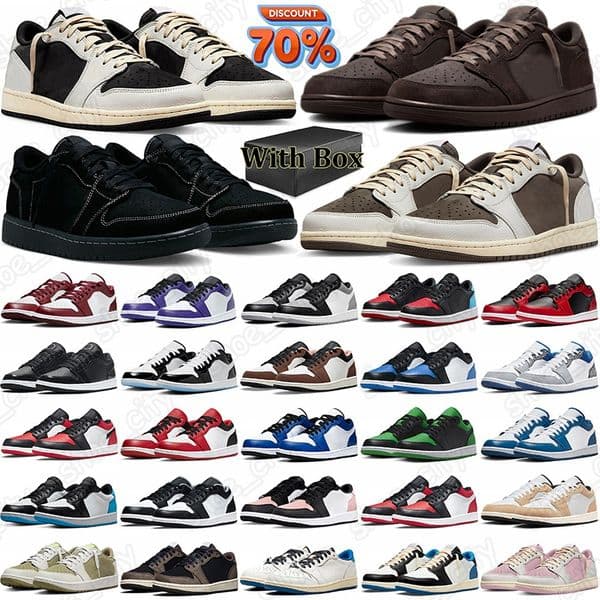 free shipping with box travis 1 1s designer shoes sneakers for women mens trainers Low Fragment Reverse Mocha Black Phantom Velvet Brown women casual travi