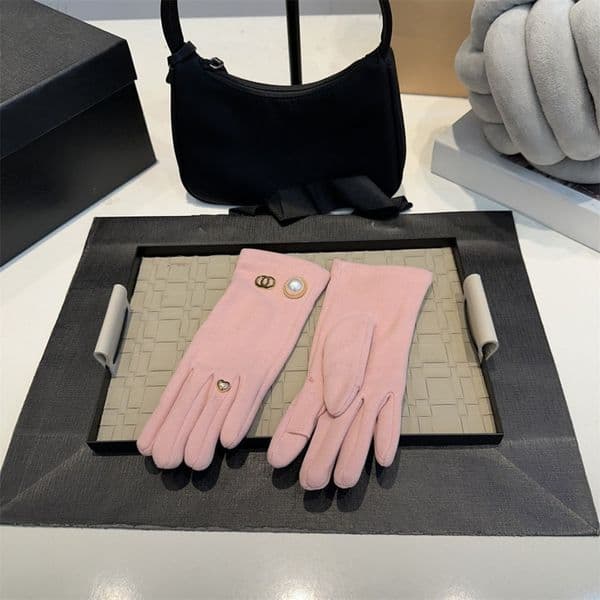 Five Fingers Gloves Designer Five Fingers Gloves Thicken Wool Mittens Winter Warm Touchscreen Leather Gloves Knitted Gloves Cashmere Comfortable Skiing Mitten