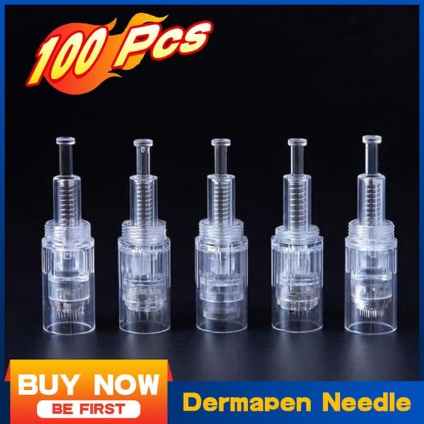 100pcs Nano electric micro needle tip screw mouth 9 12 24 36 42 needle round 3D 5d nano facial MTS acne mark acne pit water light import scar stretch marks