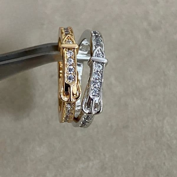 Designer earrings Designer Ring Free Shippin For New Desiner Accessories Belt Buckle Copper Inlaid Zircon Super Shiny Niche Sense Luxury Simple