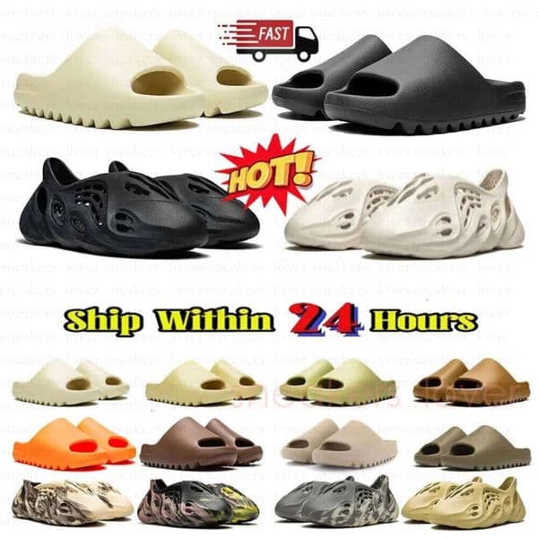 Big Size 13 12 Sandle Fast Shipping Designer Sandal Slipper Men Women Slide KW Onyx Bone Resin Desert Sand Brown Blue Green Summer Sliders Flip Flop Shoe Size 36-48