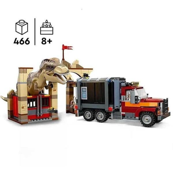 Dinosaur Series Tyrannosaurus 466pcs Tyrannosaurus Escape Park World Creative Building Block Model Toy Childrens Gift 76948 Y251204