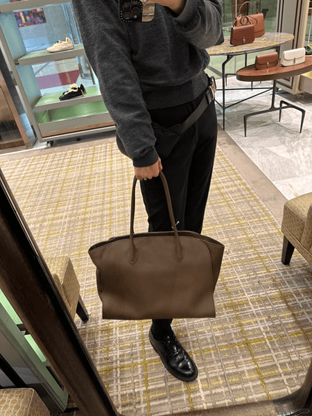 Row bag Marlo 14 With Zipper Tote Bag Women's Commuter Simple Large Capacity Cowhide Shopping Bag