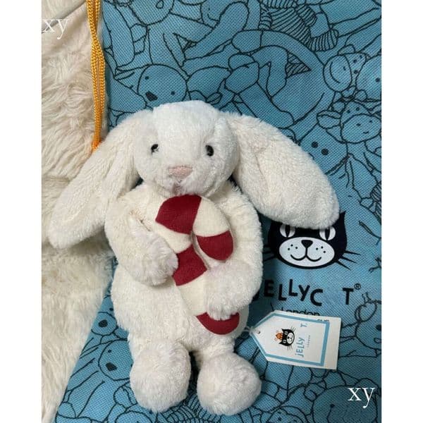 Dolls jellys Cat Bashful Bunny With Tree Plush Children's plush toys Hing crutches Christmas Bonnie Rabbit Soft Toy 2 Cute Soothing the Doll GiftFruit mother ca
