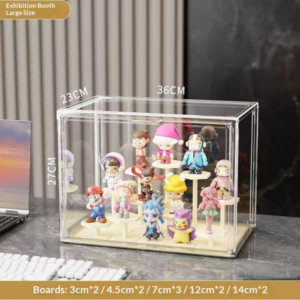 Custom Transparent Acrylic Multi-Function Storage Display Box Stackable Shoe Box / Figure Blind Box Cabinet / Dust-Proof & Oxidation-Resistant Layered Display Box