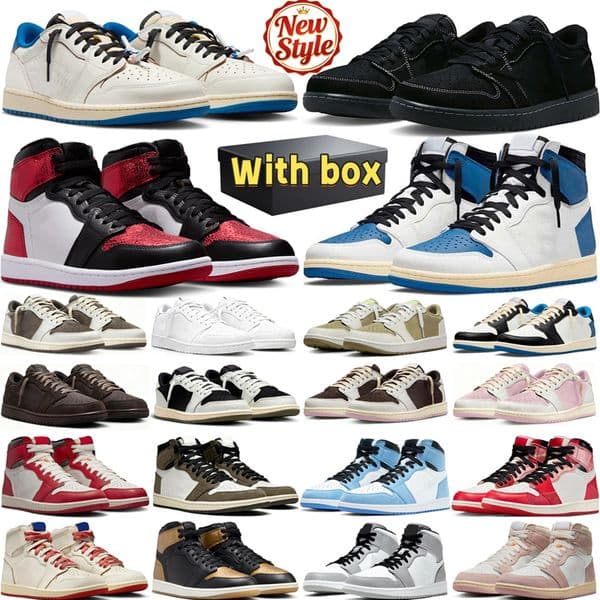 designer Basketball shoes 1 1s low mens sneakers woman Casual trainers Black Toe Neutral Olive Light Smoke Grey with