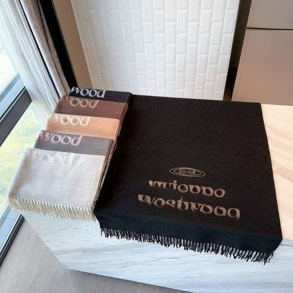 Designer Shawl Scarf Classic Saturn Logo Scarf Stylish Punk Style Men's Women's Knitted Scarf with Brand Pattern High Quality Scarf Size 65/180cm