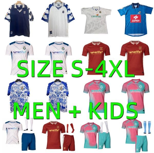 2025 2026 Tenerife soccer jerseys 1995 1996 1997 1998 1999 retro SIPCIC ALVARO J.G. ROMERO ENRIC GALLEGO Home away 25 26 4xl Football Uniform Short Sleeve men kids kits