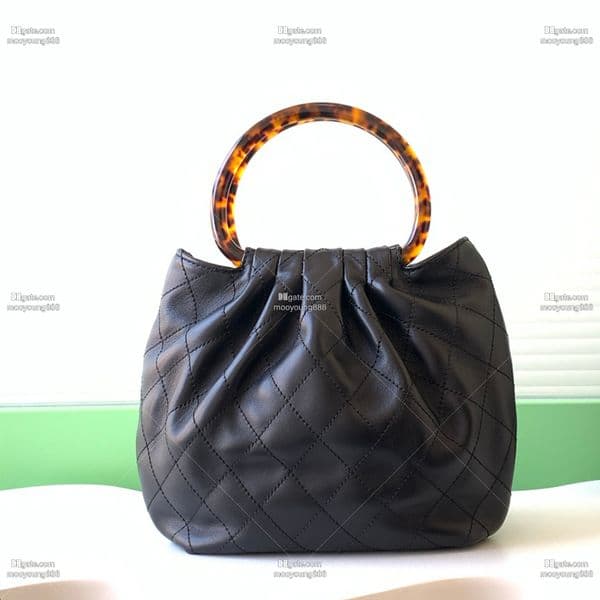 12A Upgrade Mirror Quality Designer Top Handle Bag for Women 24cm 32cm Luxury Handbags Genuine Leather Bags Black Quilted Purse