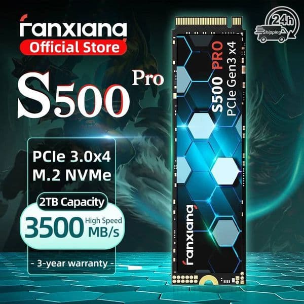 Fanxiang S500 Pro M2 SSD Hard Disk 1TB 2TB 3500MB/s NVMe M2 SSD 512GB PCIe 30 Internal Solid State Drive For Laptop Desktop PC
