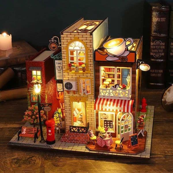 DIY Mini Wooden Doll Houses Insert Kits 3D Puzzles Wooden Doll House Assembly Building Toys For Kids Gifts Y251206