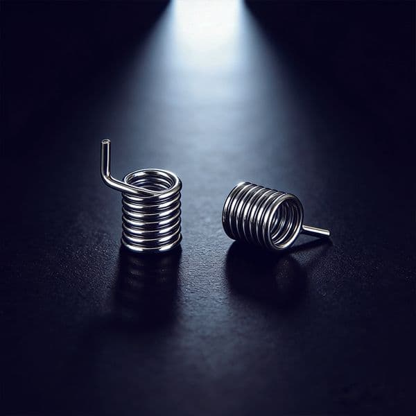 500 stainless steel micro-compression spiral torsion springs for various metals available for bulk customization.