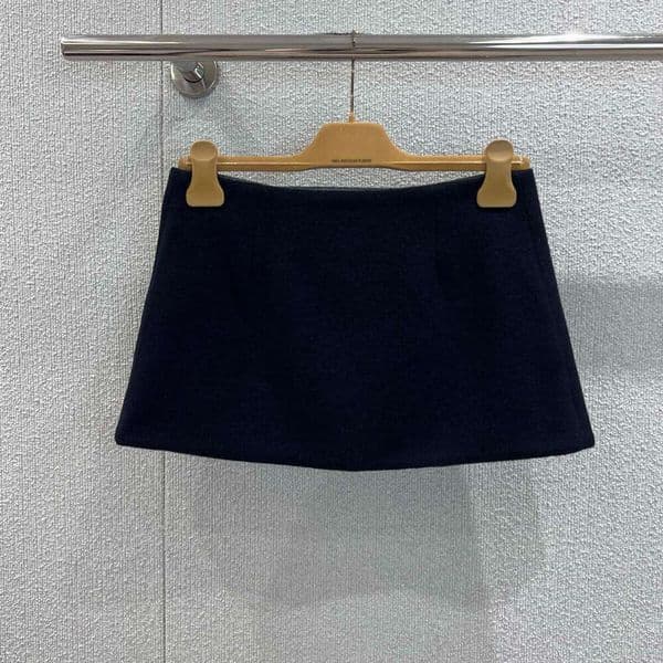 Designer 2025 Autumn New Miu Style Sweet And Light Girly Fashion Slimming Double-Sided Woolen Short Skirt 3400