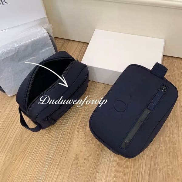 Storage Bag Beatue Gift Desiger 22X8X16CM Classical Navy Man Pouch with handle Zipper Waterproof Organization with gift box