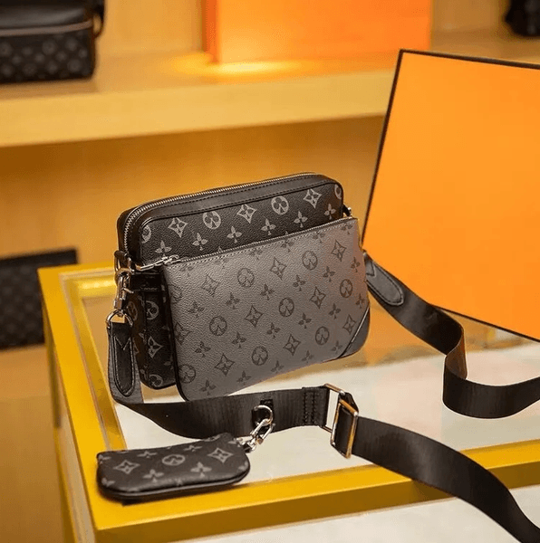2025 High Quality Designer mens womens POCHETTE TRIO Cross Body Wallets Leather tote bag Patchwork handbag shoulder bags Totes Purse