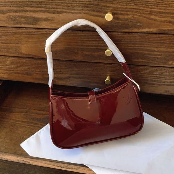 Designer bag new leather glossy underarm shoulder backpack high-end fashion multifunctional women's bag