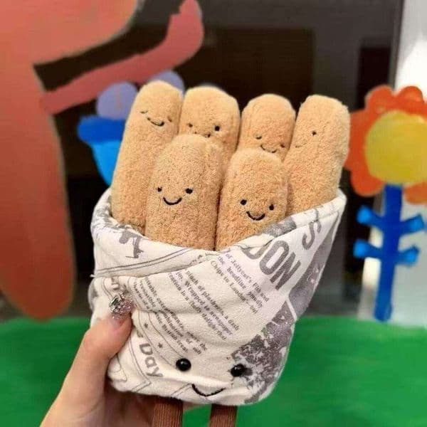 2026 Dolls Amuseables Plush french fries plush toys London limited boxed cosy Stuffed Toy chips decoration Soothing the Doll Gifts with tags