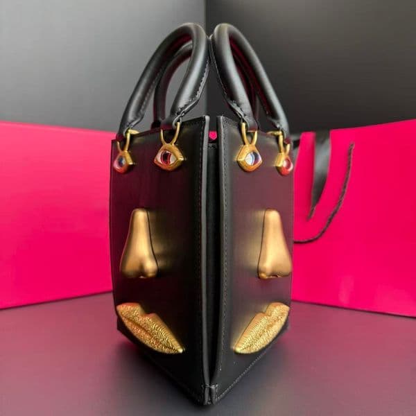 10a Designer Long Face Bag Mini Anatomy Jewelry Handbags Women Fashion Genuine Leather Shoulder Bags Hammered Gold Brass Crossbody Bag Chain Purses Luxury Tote Bag
