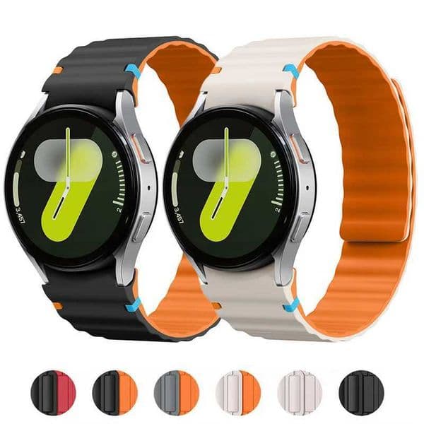 Magnetic Band for Galaxy watch 7/FE/5 Pro/6/4 classic 44mm 40mm Silicone Loop Strap Replacement Bracelet Accessories H251210