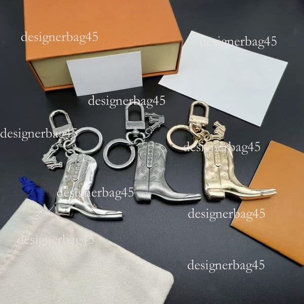New Classic Luxury keychain Zinc Alloy Antique Silver Three Designer Keychain Color Boots Letter Bag Pendant