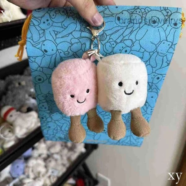 Jelly Cat Cotton Candy 2 Cute Soft Two Tone Keychain Bag Plush Accessories Doll Car Pendant Holiday Gifts Various styles3259