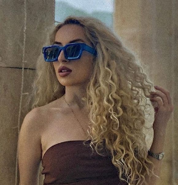 FEISEDY Retro 90s Square for Women Men Trendy Chunky Rectangle Sunglasses UV400 Protection