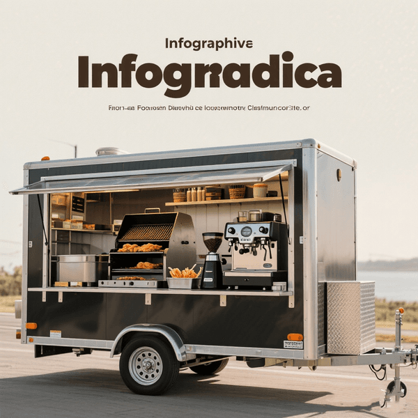 Mobile Food Truck with Kitchen Fully Equipped Catering Trailer Mobile Snack Cart Burger Hot Dog Coffee Van for Street Business