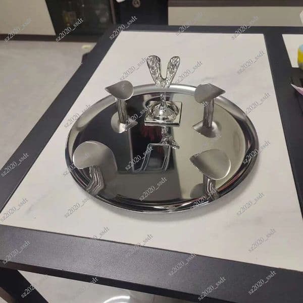 Home art ashtray RR Lady Spirit of Ecstasy cigar circular tray Hypebeast Collection alloy snow cigar rack decoration supplier