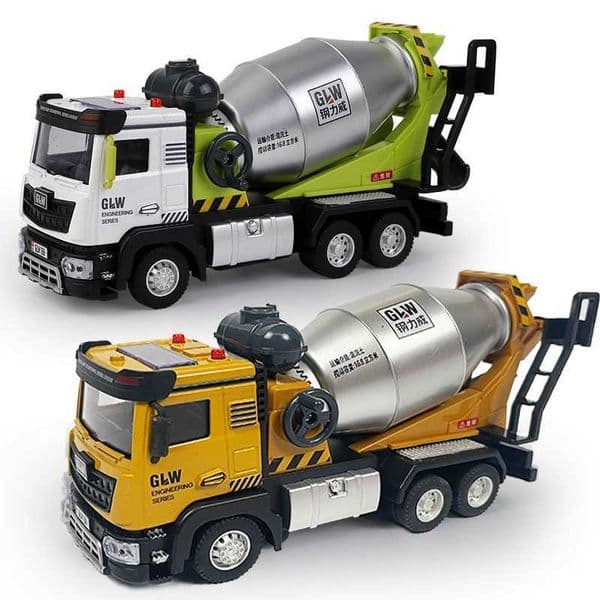 140 Engineering Vehicle Transport Truck Cement Mixer Simulation Pullback Lighting and Sound Diecasts Toys Vehicles for Children Y251209