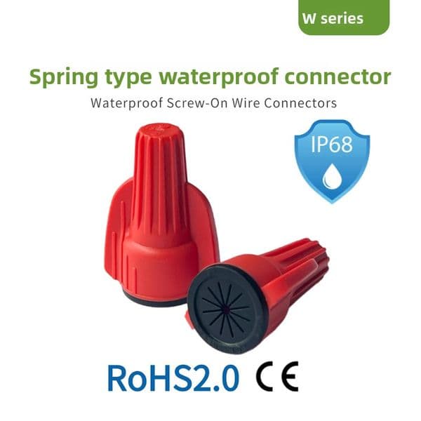 W3 Spring Type Terminal IP68 Waterproof Rating Rotating Terminal Waterproof Terminal Cap Spiral Terminal Cap