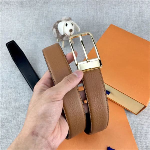 Designer Fashion Classic Metal Buckle High Quality Leather Brand Luxurious Business Casual Belt Good Gift For Men