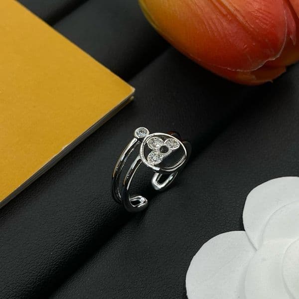 Designer Band Rings Luxury Crystal Open Rings Gold Plated Rings For Women Party Couple Designer Jewelry