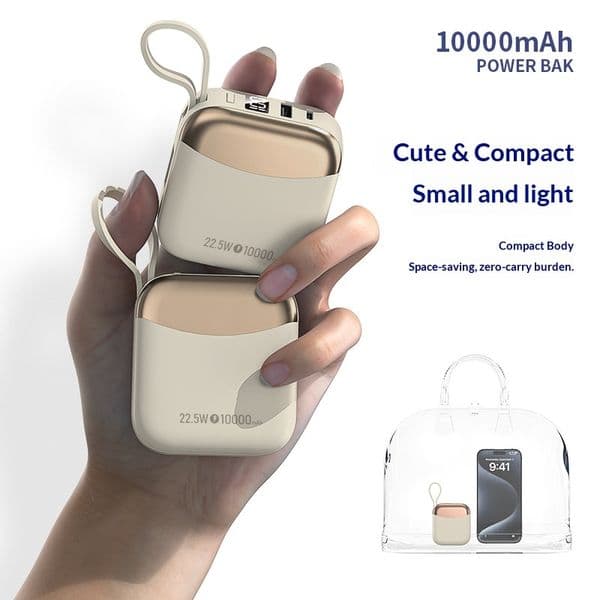 2026 CCC Chinese Certification 10000mAh Mini Power Bank 66W Fast Charge Powerbank External Battery for iPhone Xiaomi Huawei Samsung