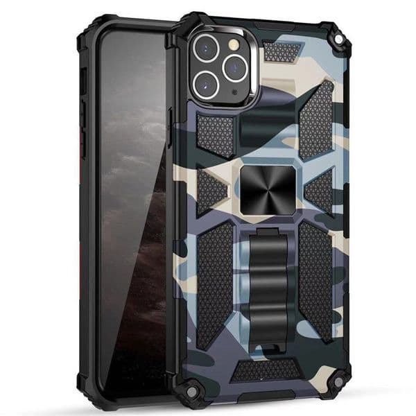 Phone Cases For Iphone 17 Air 16E 16 15 14 13 12 11 Pro Plus Max Invisible Bracket Stand Support camouflage Cover Case
