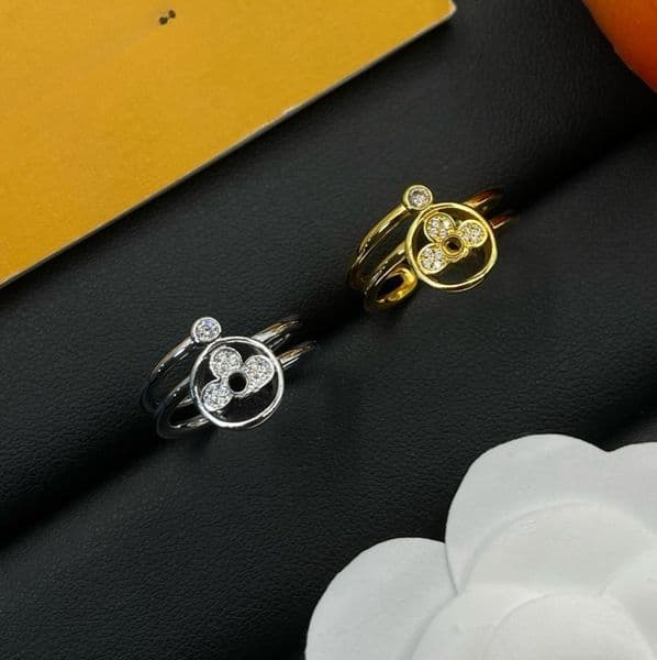 Designer Ring Luxury Ring Diamond Diamond Letter Gemstone Fashion Finger Ring Gifts Jewelry Lady Party
