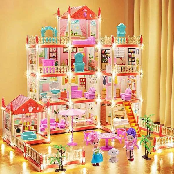 Childrens Music Doll House Assembly Villa House 3D DIY Dream Princess Castle Villa Assembly Doll House Set Toy Girl Family Toy X251211