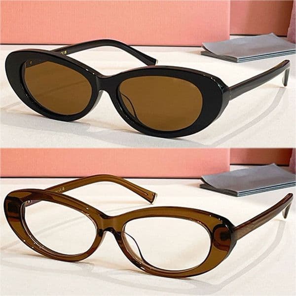 Fashion Designer Women Cat Eye Sunglasses Acetate Fiber Lady Glasses Top Quality UV Protection Leisure Travel Vacation Box MUB16