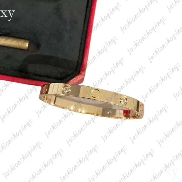 Designer Bracelet Luxury Bracelets Jewelry Charm Bangle Sier Gold Rose Stainless Steel Jewellery Diamond Braclet Love Braceletes Free Shipping 753
