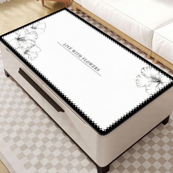 Xiaoxiangfeng Coffee Table Leather Mat Oil-proof Waterproof Washable Heat-resistant Living Room Home TV Cabinet Dining Tablecloth