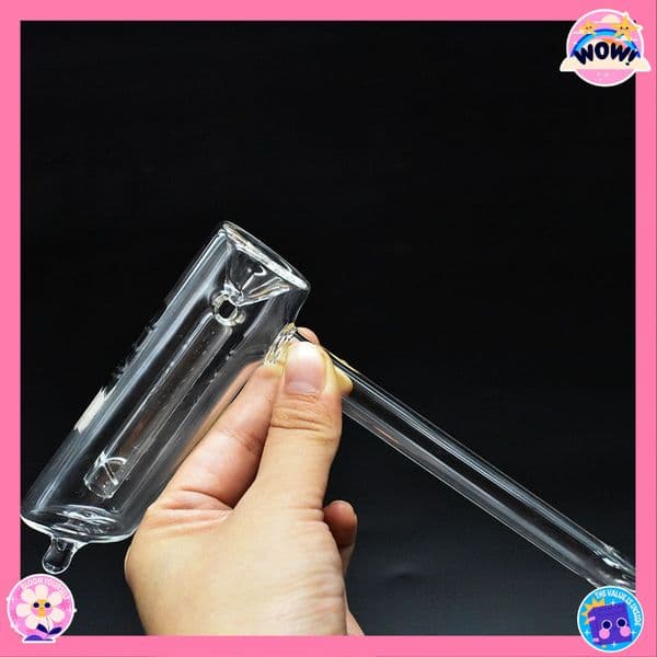 Wholesale clear Labs Cheap Bubbler Glass hammer water bong Inline Percolator Water tobacco smoking pipe for dry herb