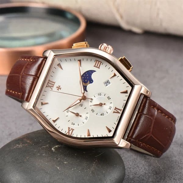 top brand VacherXX ConstantXX men's watch Luxury multi-functional chronograph watch sapphire mirror men's design watch Montre