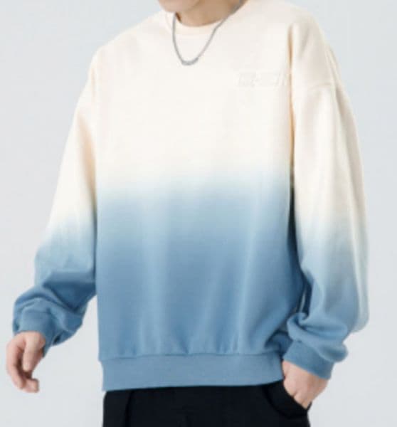 A95 Men Long-sleeved Autumn and Winter Heavy Loose Solid Color Lapel Youth Casual