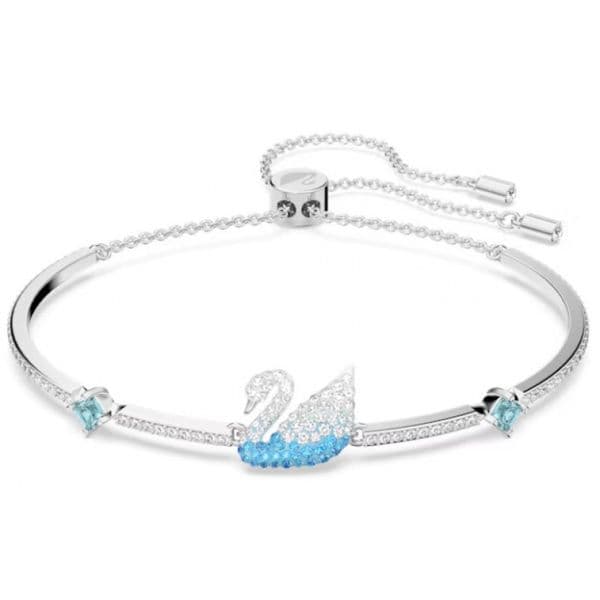 Fashionable New Gradient Blue Rose Gold Black Swan Wristband Womens Exclusive Exquisite Crystal Swan Wristband High Quality Gift Fashionable and versatile