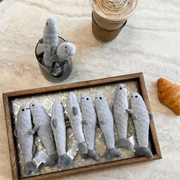 Jellys Cat Fun and Delicious Small Seafood Sardine Fish Comforting Doll Plush Toy online