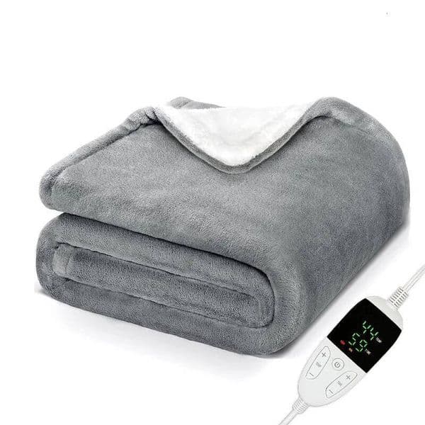 Bestseller Electric Blankets Flannel & Sherpa, 6 Heat Settings, 10-hour Time Auto-Off Function, Heated Blanket Over-Heated Protection ddmytues